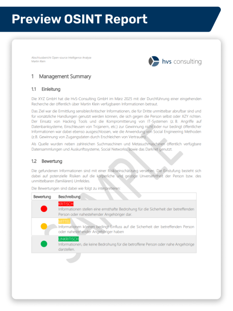 Insight into a Sample OSINT Report