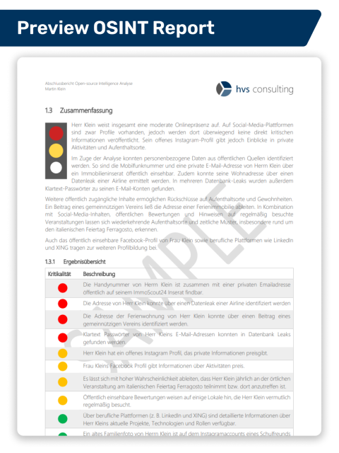 Insight into a Sample OSINT Report
