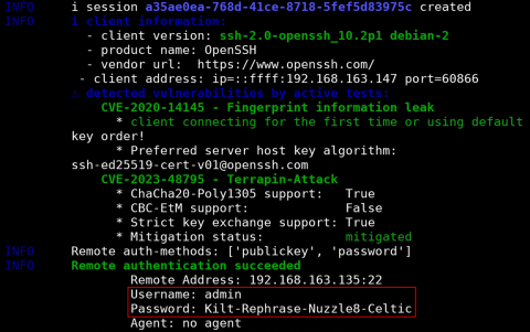 Remote authentication succeeded